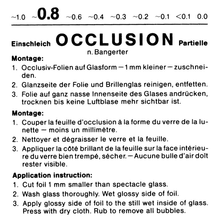 Okklusivfolie Visus 0,8
